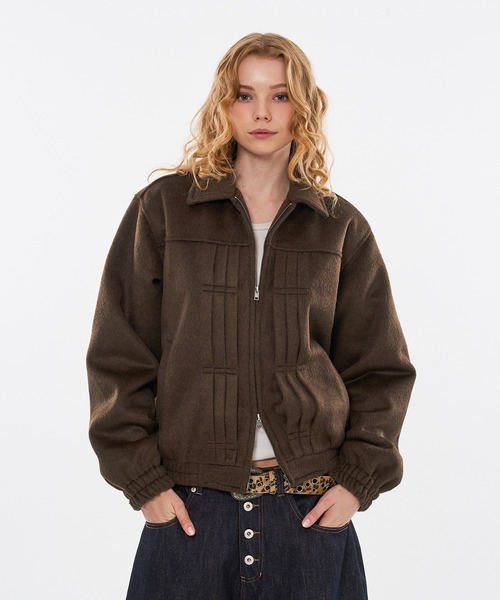 3color / 3size 】SHAGGY WOOL BLEND SWITCH SHORT BLOUSON（ブルゾン