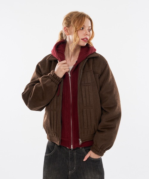 3color / 3size 】SHAGGY WOOL BLEND SWITCH SHORT BLOUSON（ブルゾン
