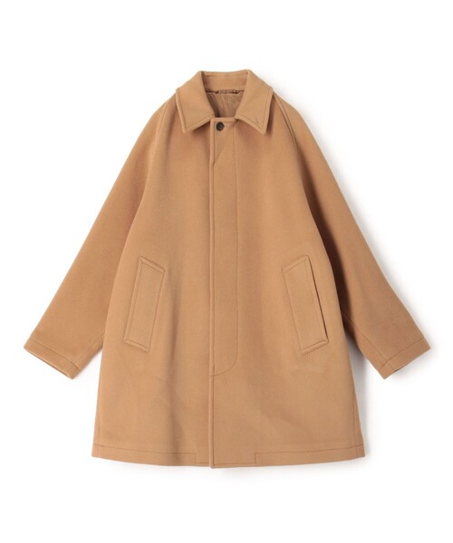 セール】SUPER120'Sウール ショートベロア バルカラーコート（ステン