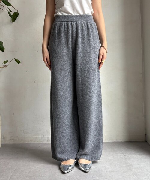 DouDou（ドゥドゥ）の「メリノウール100％ニットパンツ（その他パンツ・レディース・ベージュ/グレー・FREE）」の17枚目の写真