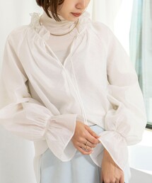 NOLLEY’S Sophi | ウォッシャブルオーガンジーフリルブラウス(シャツ/ブラウス)