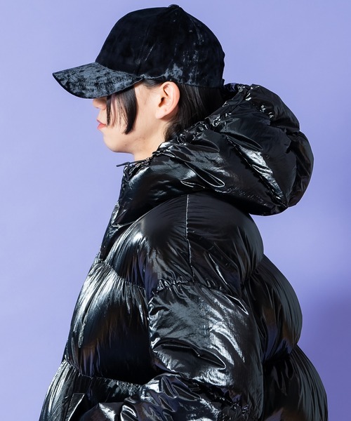 a.p.o.v. シャイニーメタリックポリオーバーサイズクロップド