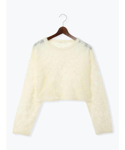 Te chichi（テチチ）の「起毛レースニットプルオーバー（セットアップ可）《2025winter catalog item》（ニット/セーター・レディース・チャコールグレー/オフホワイト・F）」の12枚目の写真