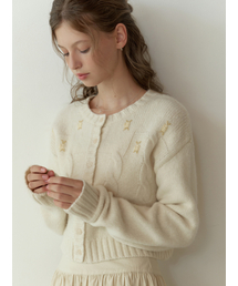 Dahlia cable cardigan (ivory)