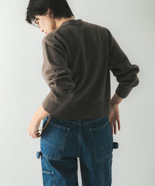 セール】カシミヤ強縮Vネックカーディガン（カーディガン/ボレロ