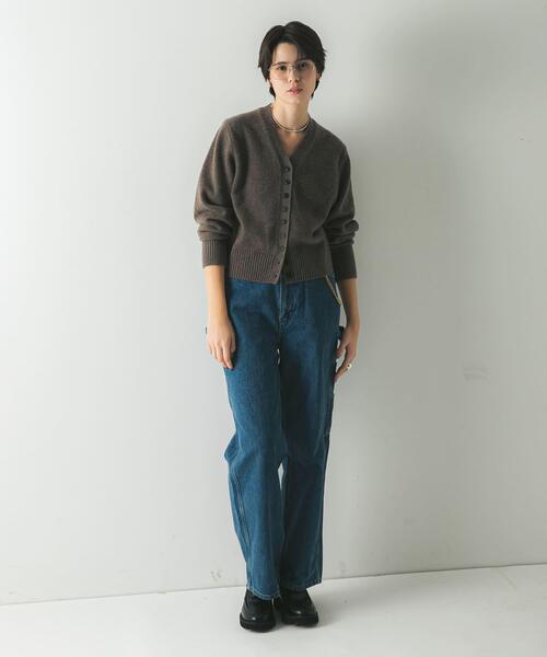 URBAN RESEARCH（アーバンリサーチ）の「カシミヤ強縮Vネックカーディガン（カーディガン/ボレロ・レディース・ブラウン系その他/カーキ・FREE）」の9枚目の写真