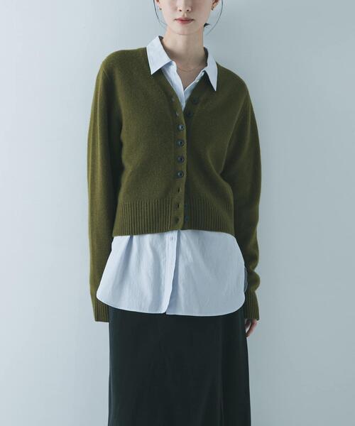 URBAN RESEARCH（アーバンリサーチ）の「カシミヤ強縮Vネックカーディガン（カーディガン/ボレロ・レディース・ブラウン系その他/カーキ・FREE）」の15枚目の写真