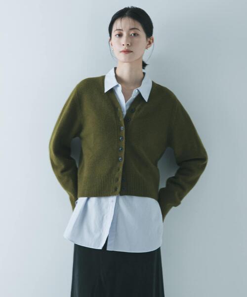 URBAN RESEARCH（アーバンリサーチ）の「カシミヤ強縮Vネックカーディガン（カーディガン/ボレロ・レディース・ブラウン系その他/カーキ・FREE）」の19枚目の写真
