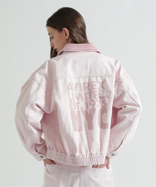 AVIREX(アヴィレックス)の「OVERSIZED WAPPEN DENIM JACKET(デニムジャケット・レディース・インディゴブルー/ブルー系その他/ピンク・F)」の21枚目の写真