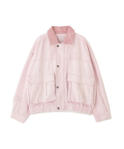 AVIREX(アヴィレックス)の「OVERSIZED WAPPEN DENIM JACKET(デニムジャケット・レディース・インディゴブルー/ブルー系その他/ピンク・F)」の17枚目の写真