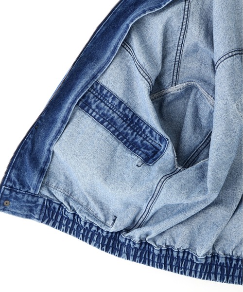 AVIREX(アヴィレックス)の「OVERSIZED WAPPEN DENIM JACKET(デニムジャケット・レディース・インディゴブルー/ブルー系その他/ピンク・F)」の20枚目の写真