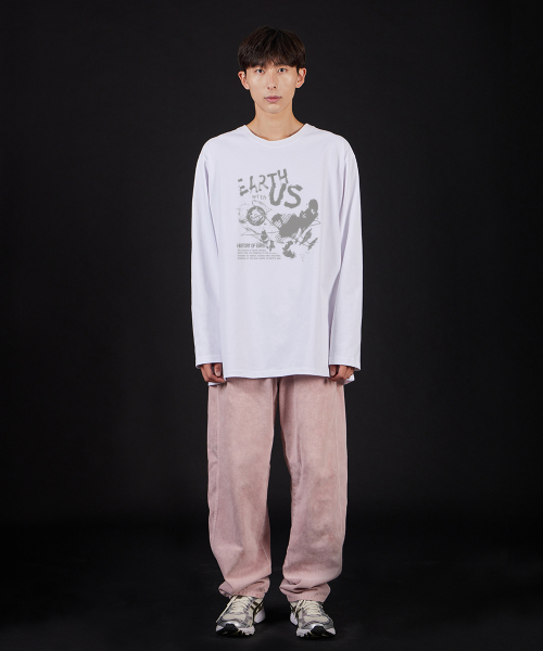 ASTRAL PROJECTION(アストラルプロジェクション)の「アースウィズアース オーバーサイズ ロングスリーブTシャツ_ホワイト(Tシャツ/カットソー・メンズ・その他・LARGE/X-LARGE/XX-LARGE/MEDIUM)」の6枚目の写真
