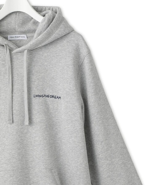 ADAM ET ROPE'(アダムエロペ)の「【Yeah Right NYC(イエー ライト エヌワイシー)】Hoodie(LIVING THE DREAM)(パーカー・レディース・ブラック/グレー・L)」の5枚目の写真