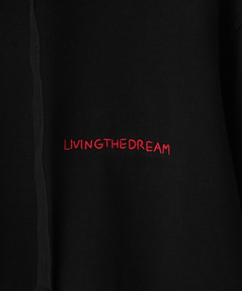 ADAM ET ROPE'(アダムエロペ)の「【Yeah Right NYC(イエー ライト エヌワイシー)】Hoodie(LIVING THE DREAM)(パーカー・レディース・ブラック/グレー・L)」の14枚目の写真