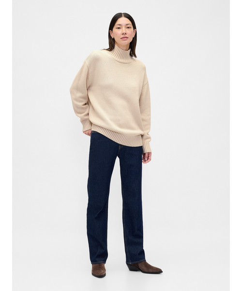GAP（ギャップ）の「コットン100% オーバーサイズ モックネックセーター（ニット/セーター・レディース・ライトブルー/ピンク/ベージュ/イエロー・XXS/XL/L/M/S/XS）」の16枚目の写真