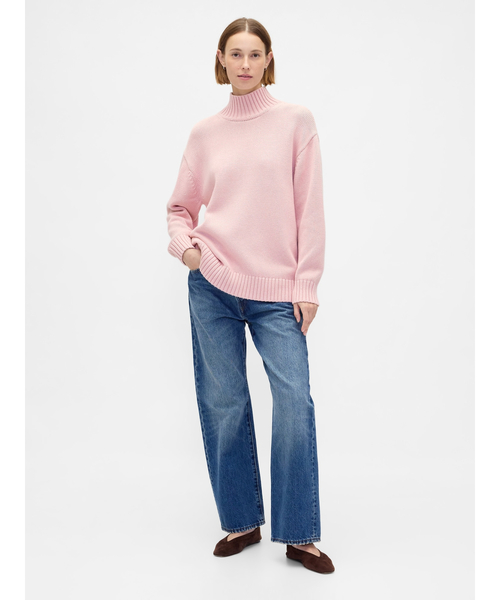GAP（ギャップ）の「コットン100% オーバーサイズ モックネックセーター（ニット/セーター・レディース・ライトブルー/ピンク/ベージュ/イエロー・XXS/XL/L/M/S/XS）」の17枚目の写真