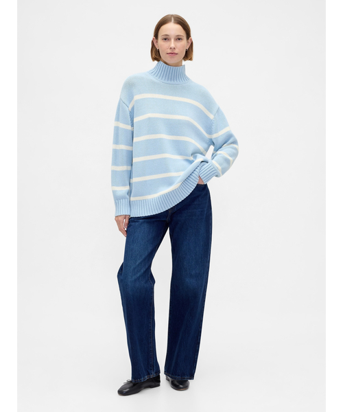 GAP（ギャップ）の「コットン100% オーバーサイズ モックネックセーター（ニット/セーター・レディース・ライトブルー/ピンク/ベージュ/イエロー・XXS/XL/L/M/S/XS）」の19枚目の写真