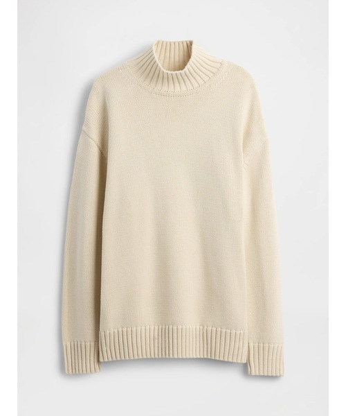 GAP（ギャップ）の「コットン100% オーバーサイズ モックネックセーター（ニット/セーター・レディース・ライトブルー/ピンク/ベージュ/イエロー・XXS/XL/L/M/S/XS）」の5枚目の写真