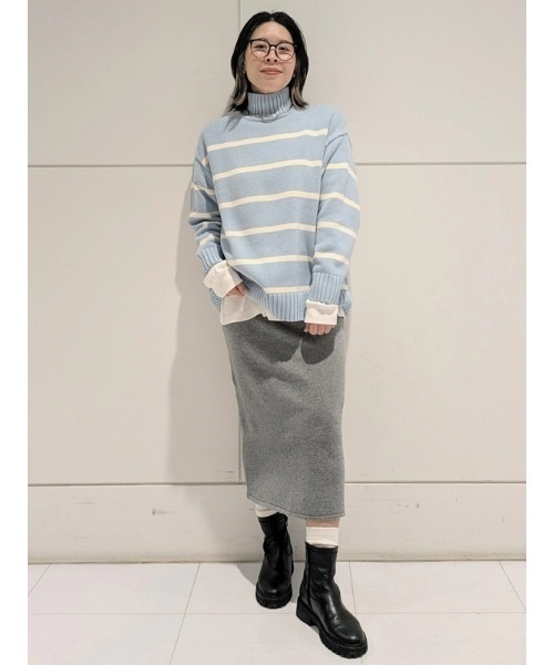 GAP（ギャップ）の「コットン100% オーバーサイズ モックネックセーター（ニット/セーター・レディース・ライトブルー/ピンク/ベージュ/イエロー・XXS/XL/L/M/S/XS）」の12枚目の写真