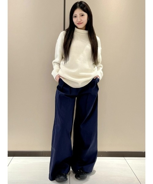 GAP（ギャップ）の「コットン100% オーバーサイズ モックネックセーター（ニット/セーター・レディース・ライトブルー/ピンク/ベージュ/イエロー・XXS/XL/L/M/S/XS）」の9枚目の写真