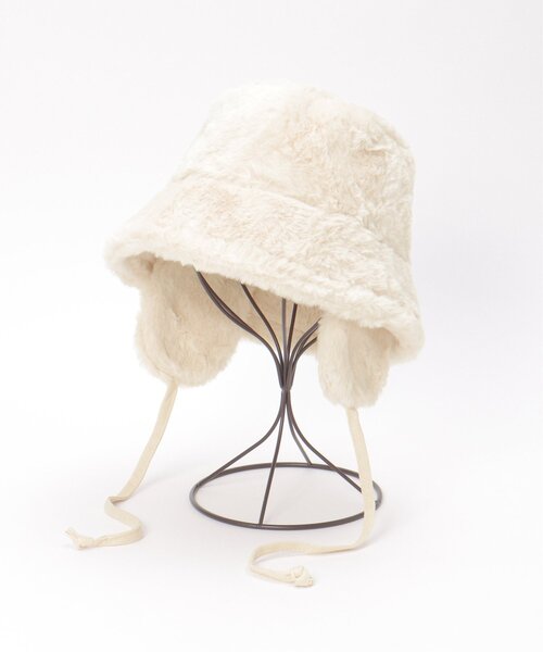 VENCEEXCHANGE（ヴァンスエクスチェンジ）の「イヤーフラップ付きファーバケハ（ニットキャップ/ビーニー・レディース・ブラック/グレー/ブラウン/アイボリー・FREE）」の13枚目の写真