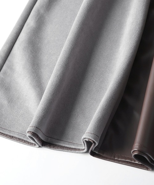 AMELY（エミリー）の「異素材ドッキング フレアスカート（スカート・レディース・ベージュ/グレー・フリー）」の13枚目の写真