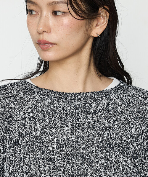 COMME CA(コムサ)の「〔 TALLサイズ 〕 和紙混杢ニット プルオーバー(ニット/セーター・レディース・ネイビー/グレー系・15号)」の11枚目の写真