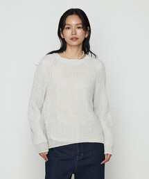 〔 TALLサイズ 〕 和紙混杢ニット プルオーバー