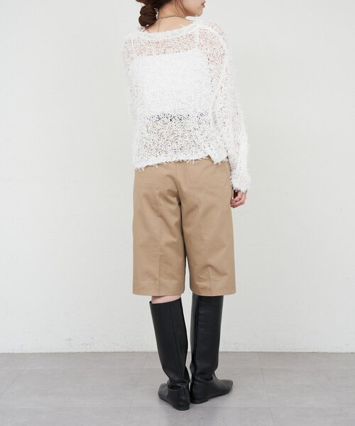 SHENERY(シーナリー)の「チュールヤーンネップカーディガン(カーディガン/ボレロ・レディース・ベージュ/ブラック/ホワイト・FREE)」の8枚目の写真