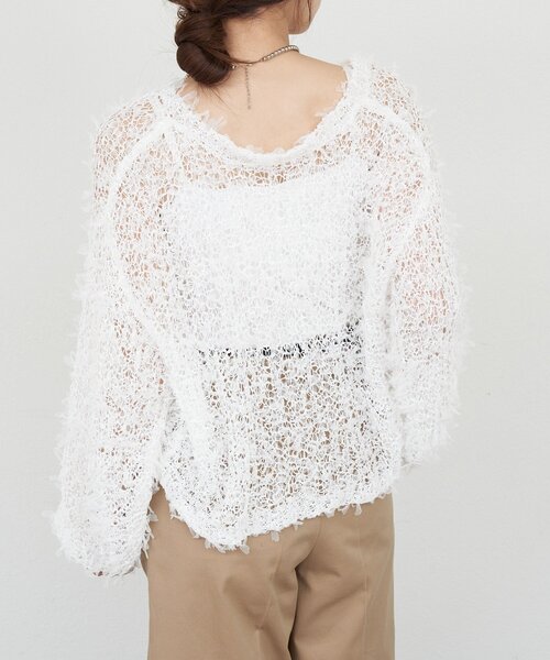 SHENERY(シーナリー)の「チュールヤーンネップカーディガン(カーディガン/ボレロ・レディース・ベージュ/ブラック/ホワイト・FREE)」の14枚目の写真