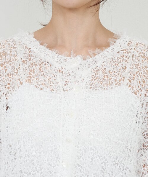 SHENERY(シーナリー)の「チュールヤーンネップカーディガン(カーディガン/ボレロ・レディース・ベージュ/ブラック/ホワイト・FREE)」の19枚目の写真