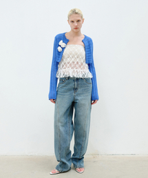 AOPT（アオプト）の「CURVED LINE WIDE JEANS - BLUE（デニムパンツ）」