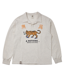 A NOTHING（アナッシング）の「MU-WI PIN-KNIT COLLAR-TEE (Oatmeal)（ポロシャツ）」