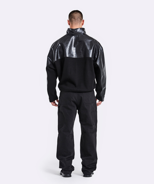 51%（フィフティーワンパーセント）の「Leather Knit Anorak - Black（その他トップス・メンズ・その他・MEDIUM/LARGE）」の7枚目の写真