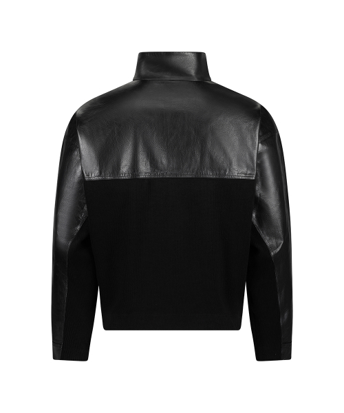 51%（フィフティーワンパーセント）の「Leather Knit Anorak - Black（その他トップス・メンズ・その他・MEDIUM/LARGE）」の10枚目の写真
