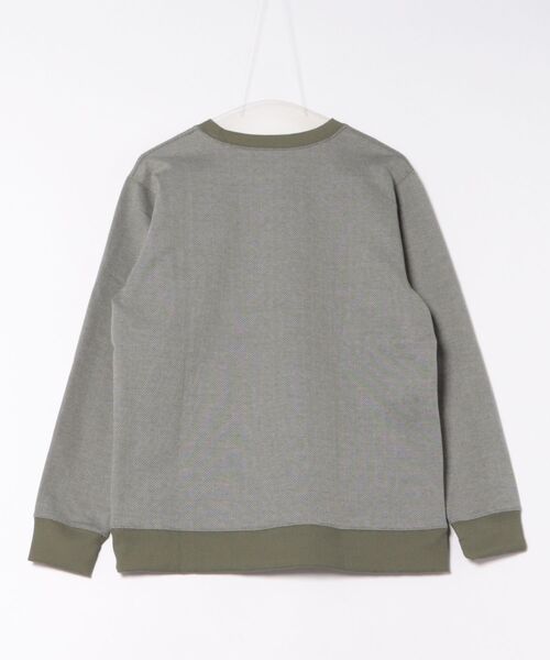NO NEED(ノーニード)の「ヘリンボーン裏起毛プルオーバー(Tシャツ/カットソー・メンズ・オリーブ/ブラック・M/L)」の3枚目の写真