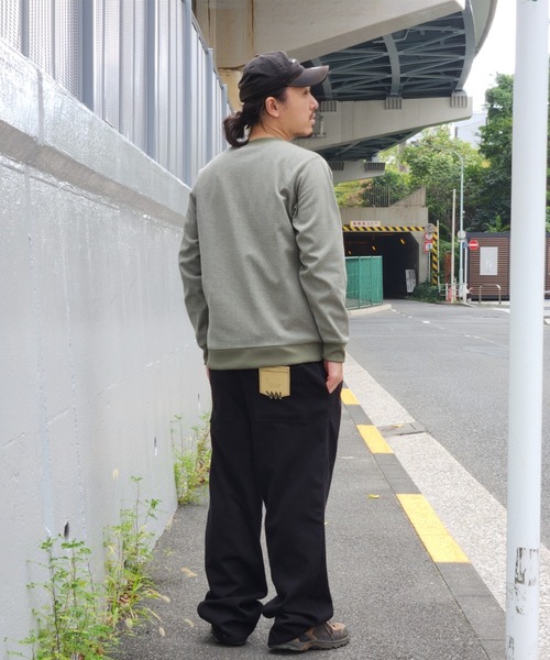 NO NEED(ノーニード)の「ヘリンボーン裏起毛プルオーバー(Tシャツ/カットソー・メンズ・オリーブ/ブラック・M/L)」の13枚目の写真