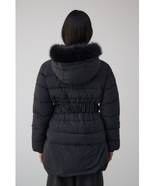 VENUS フードファーベルト付ミドルダウンコート（ダウンジャケット