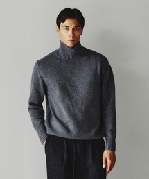 Reuben Merino Wool Turtleneck Pullover Gray