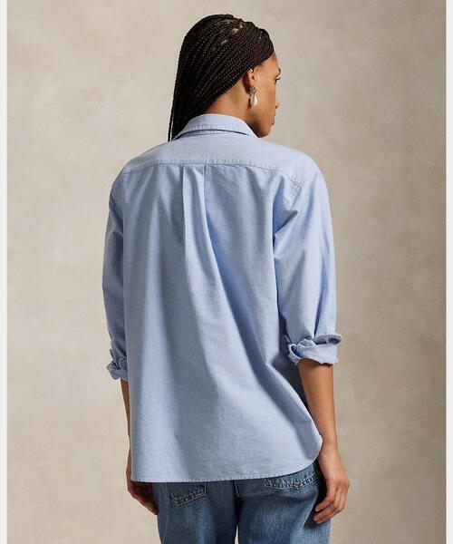 POLO RALPH LAUREN(ポロ ラルフ ローレン)の「アイコニック リラックス フィット オックスフォード シャツ(シャツ/ブラウス・レディース・ブルー・L/M/S/XS/XXS)」の4枚目の写真