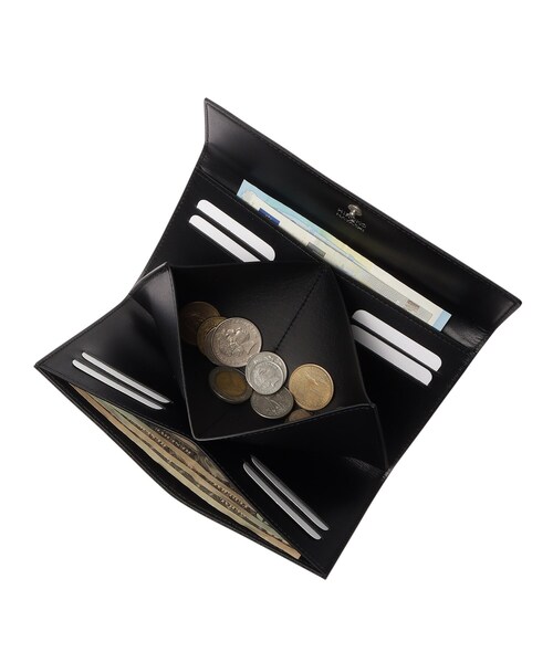 HIROKO HAYASHI（ヒロコハヤシ）の「OSSO VIVO（オッソヴィーヴォ）薄型長財布（財布・レディース・ブラック/レッド系1・00）」の9枚目の写真