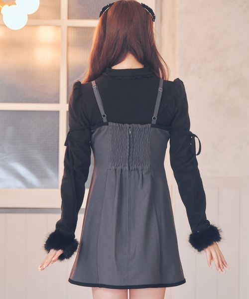 LAFARY(ラファリー)の「ロゴ刺繍キャミワンピース(ワンピース・レディース・グレー/ブラック/ブラウン・FREE)」の14枚目の写真