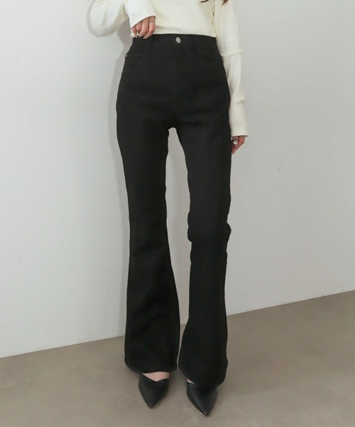 WEGO（ウィゴー）の「WEGO/【26年春夏新作】ストレッチフレアデニムパンツ（デニムパンツ・レディース・ブラック系2/インディゴブルー/ブラック系3・SMALL/MEDIUM）」の11枚目の写真