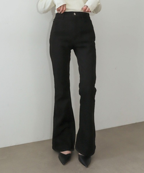 WEGO（ウィゴー）の「WEGO/【26年春夏新作】ストレッチフレアデニムパンツ（デニムパンツ・レディース・ブラック系2/インディゴブルー/ブラック系3・SMALL/MEDIUM）」の12枚目の写真