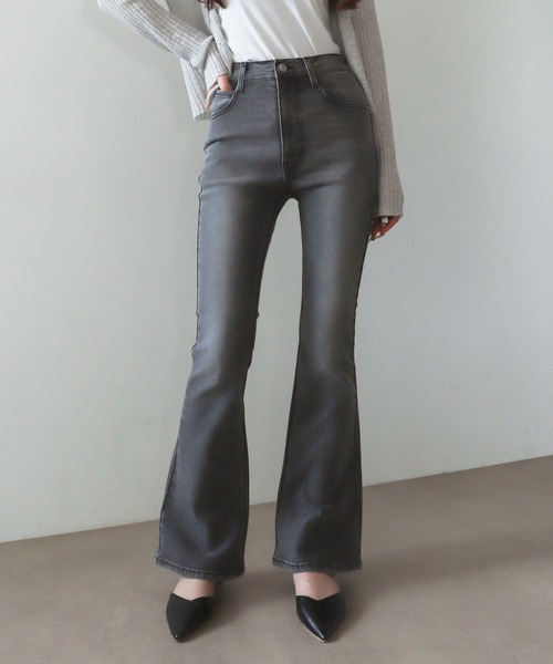 WEGO（ウィゴー）の「WEGO/【26年春夏新作】ストレッチフレアデニムパンツ（デニムパンツ・レディース・ブラック系2/インディゴブルー/ブラック系3・SMALL/MEDIUM）」の18枚目の写真