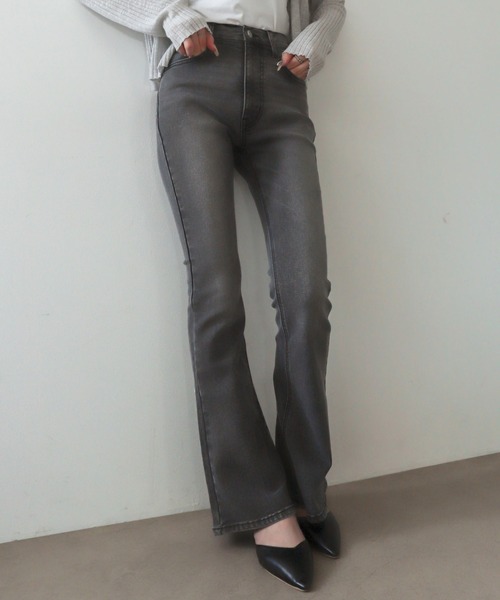 WEGO（ウィゴー）の「WEGO/【26年春夏新作】ストレッチフレアデニムパンツ（デニムパンツ・レディース・ブラック系2/インディゴブルー/ブラック系3・SMALL/MEDIUM）」の19枚目の写真