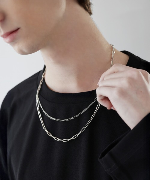 SOCCE(ソーシー)の「2連ブラスチェーンネックレス(ネックレス・メンズ・シルバー・FREE)」の16枚目の写真