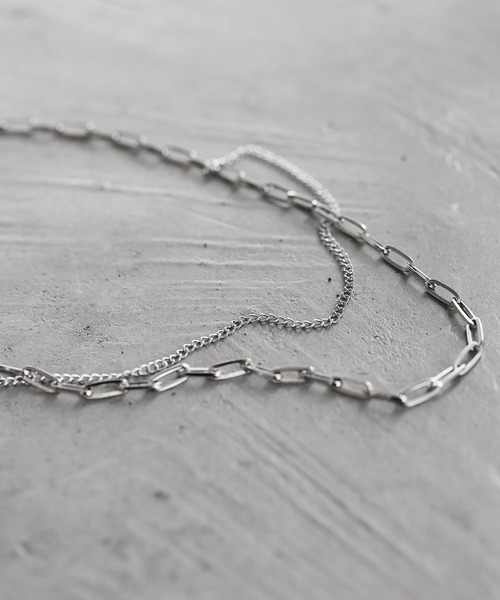 SOCCE(ソーシー)の「2連ブラスチェーンネックレス(ネックレス・メンズ・シルバー・FREE)」の9枚目の写真