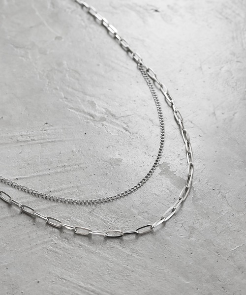 SOCCE(ソーシー)の「2連ブラスチェーンネックレス(ネックレス・メンズ・シルバー・FREE)」の8枚目の写真