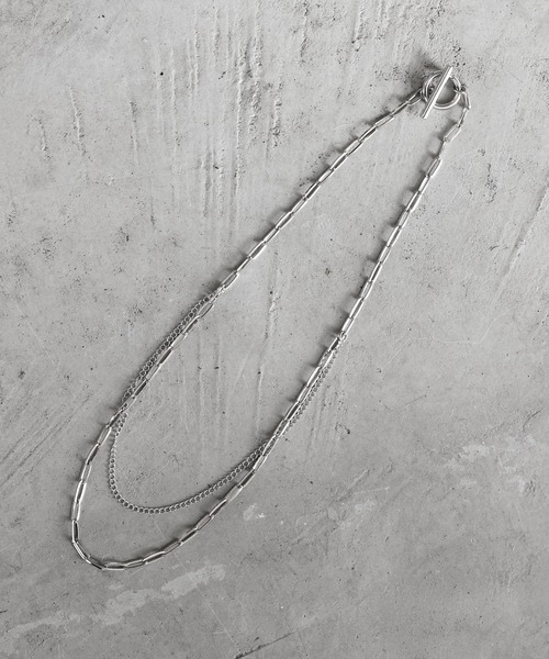 SOCCE(ソーシー)の「2連ブラスチェーンネックレス(ネックレス・メンズ・シルバー・FREE)」の5枚目の写真